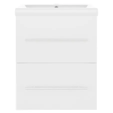 Armoire d'évier avec lavabo intégré Blanc Aggloméré