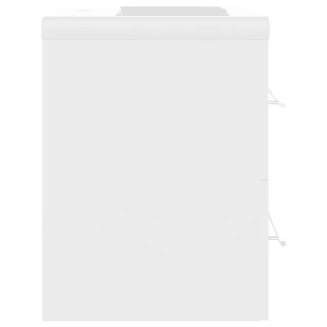 Armoire d'évier avec lavabo intégré Blanc Aggloméré