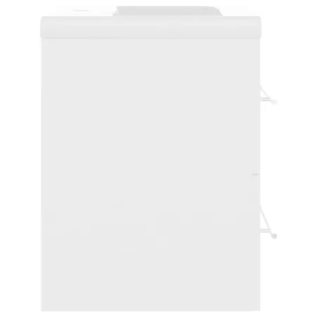 Armoire d'évier avec lavabo intégré Blanc Aggloméré