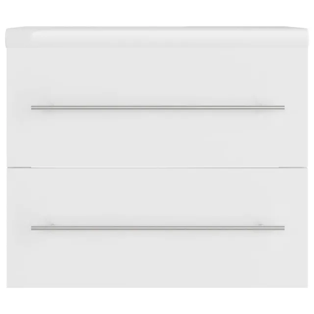 Armoire d'évier avec lavabo intégré Blanc Aggloméré