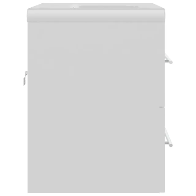 Armoire d'évier avec lavabo intégré Blanc Aggloméré