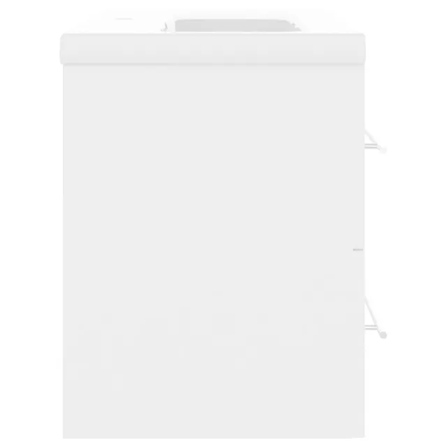 Armoire d'évier avec lavabo intégré Blanc Aggloméré