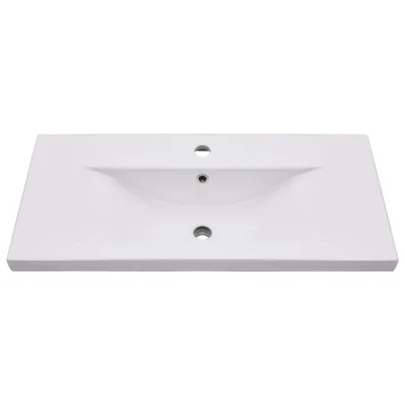 Armoire d'évier avec lavabo intégré Blanc Aggloméré