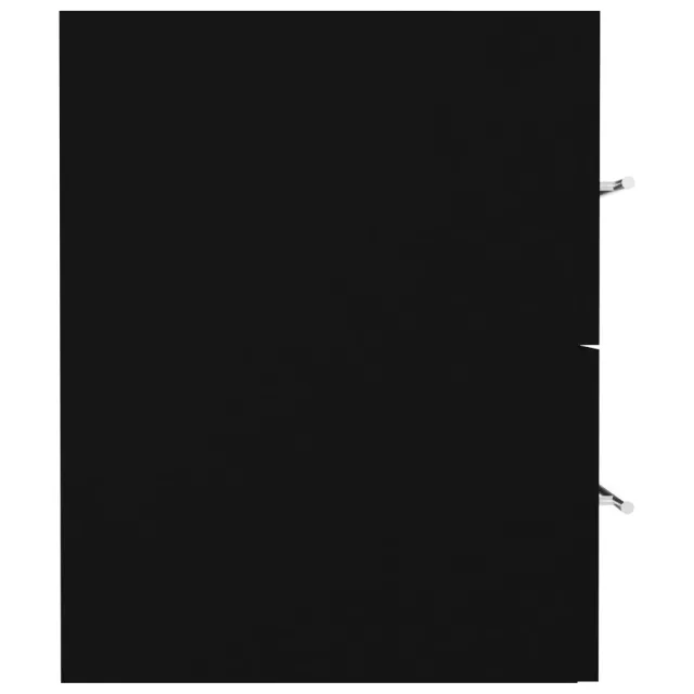 Armoire d'évier avec lavabo intégré Noir Aggloméré