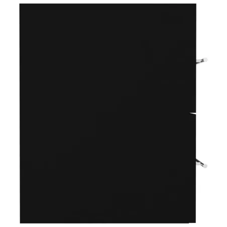 Armoire d'évier avec lavabo intégré Noir Aggloméré