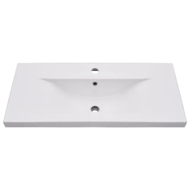 Armoire d'évier avec lavabo intégré Noir Aggloméré