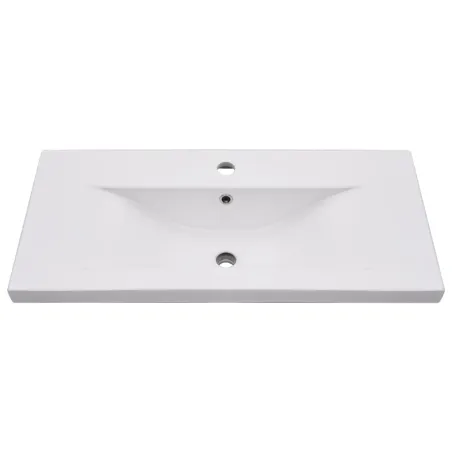 Armoire d'évier avec lavabo intégré Noir Aggloméré