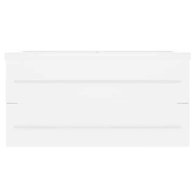 Armoire d'évier avec lavabo intégré Blanc Aggloméré