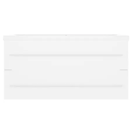 Armoire d'évier avec lavabo intégré Blanc Aggloméré