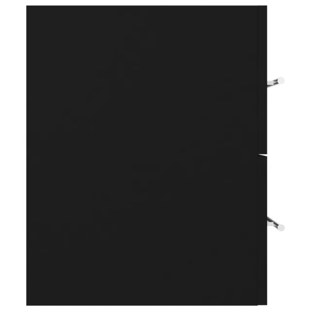 Armoire d'évier avec lavabo intégré Noir Aggloméré