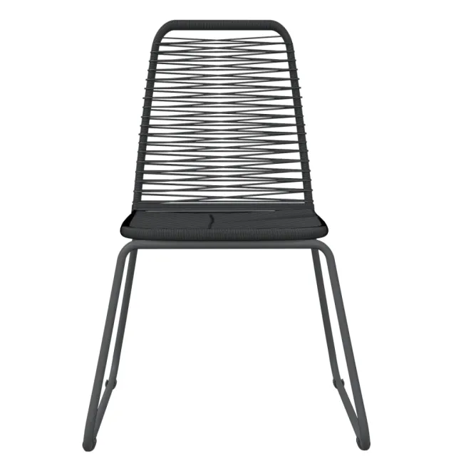 Ensemble à manger de jardin 3 pcs Noir