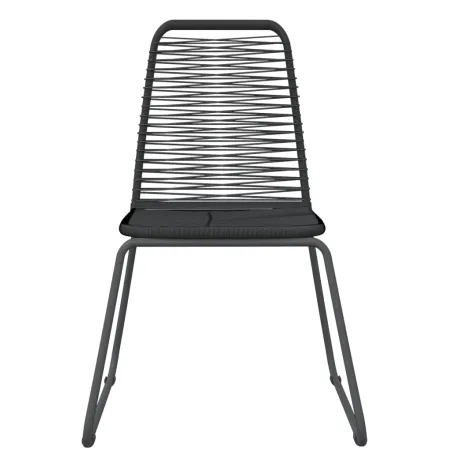 Ensemble à manger de jardin 3 pcs Noir