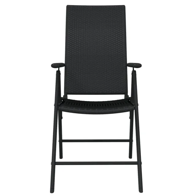 Ensemble à manger de jardin 5 pcs Noir