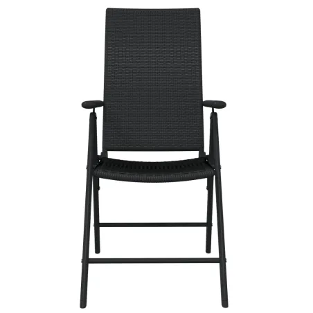 Ensemble à manger de jardin 5 pcs Noir