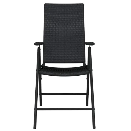 Ensemble à manger de jardin 7 pcs Noir