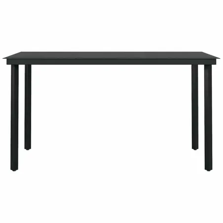 Ensemble à manger de jardin 7 pcs Noir