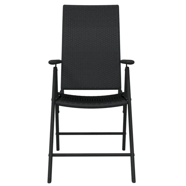 Ensemble à manger de jardin 7 pcs Noir