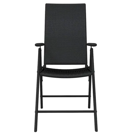 Ensemble à manger de jardin 7 pcs Noir