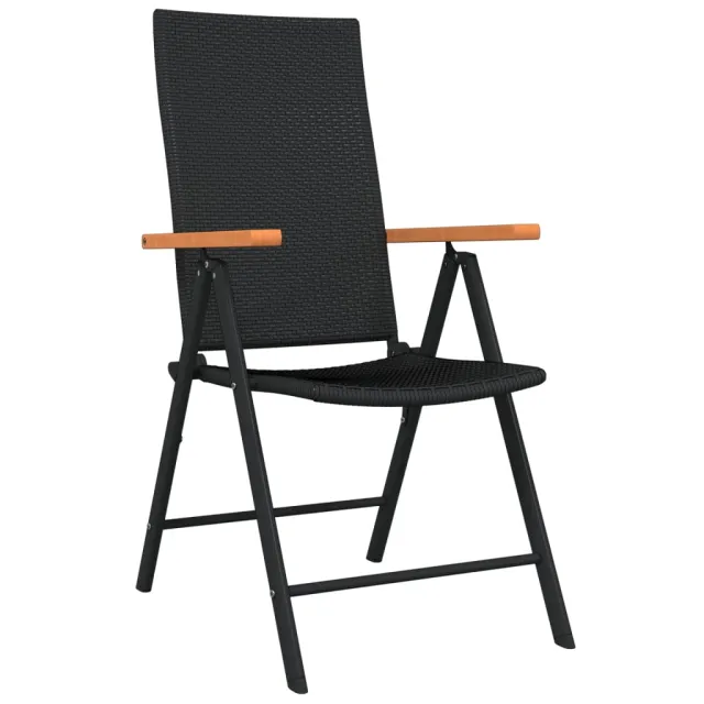 Ensemble à manger de jardin 5 pcs Noir