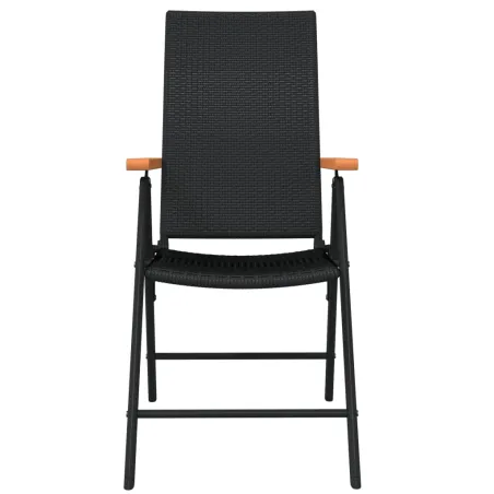 Ensemble à manger de jardin 5 pcs Noir