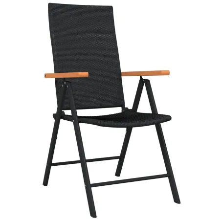 Ensemble à manger de jardin 7 pcs Noir