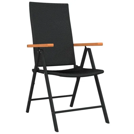 Ensemble à manger de jardin 5 pcs Noir