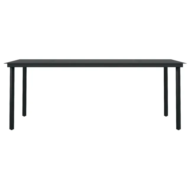 Ensemble à manger de jardin 7 pcs Noir