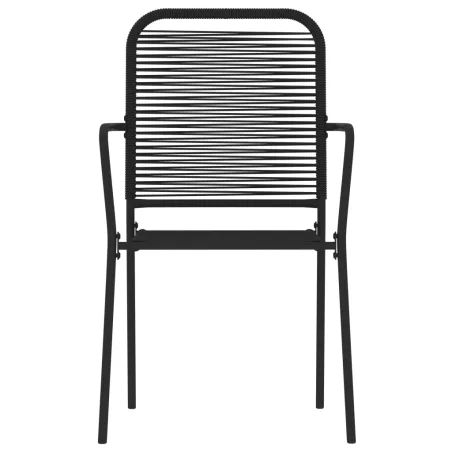 Ensemble à manger de jardin 7 pcs Noir