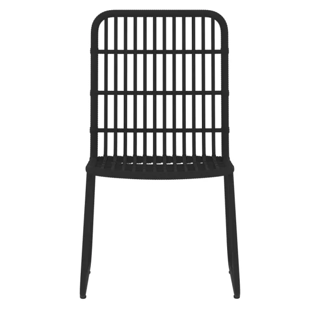 Ensemble à manger de jardin 5 pcs Noir