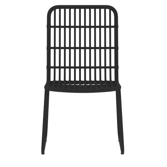 Ensemble à manger de jardin 3 pcs Noir