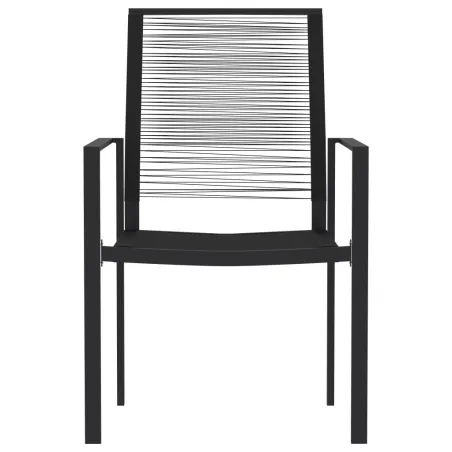 Ensemble à manger de jardin 7 pcs Noir