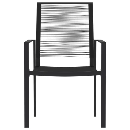 Ensemble à manger de jardin 7 pcs Noir