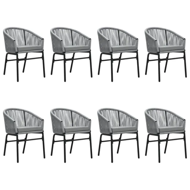 Ensemble à manger de jardin 9 pcs Gris