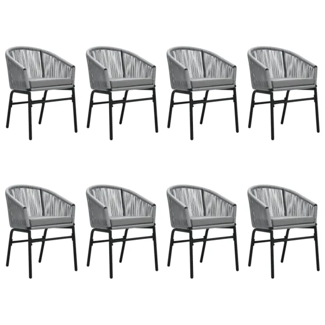 Ensemble à manger de jardin 9 pcs Gris