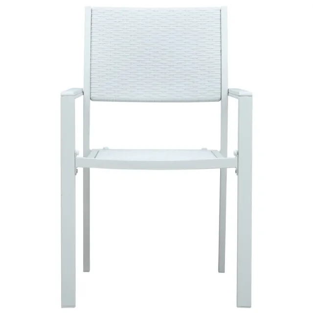 Ensemble à manger de jardin 9 pcs Blanc