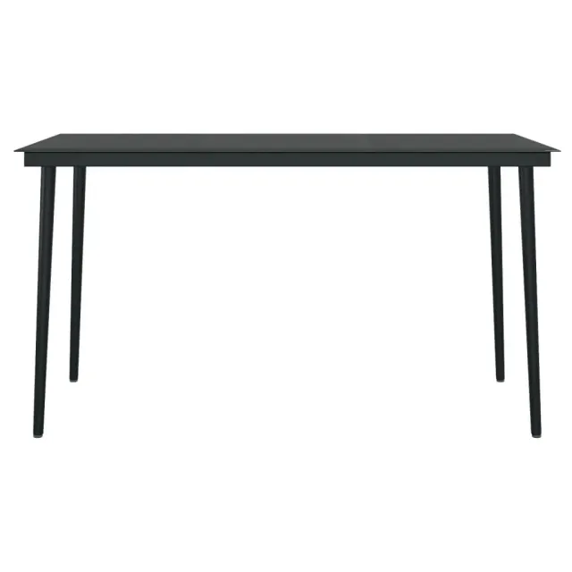 Ensemble à manger de jardin 5 pcs Noir