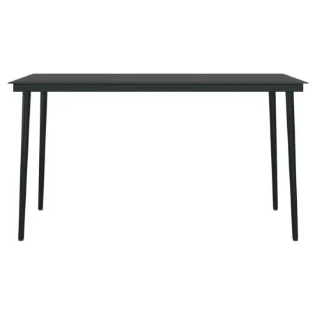 Ensemble à manger de jardin 5 pcs Noir