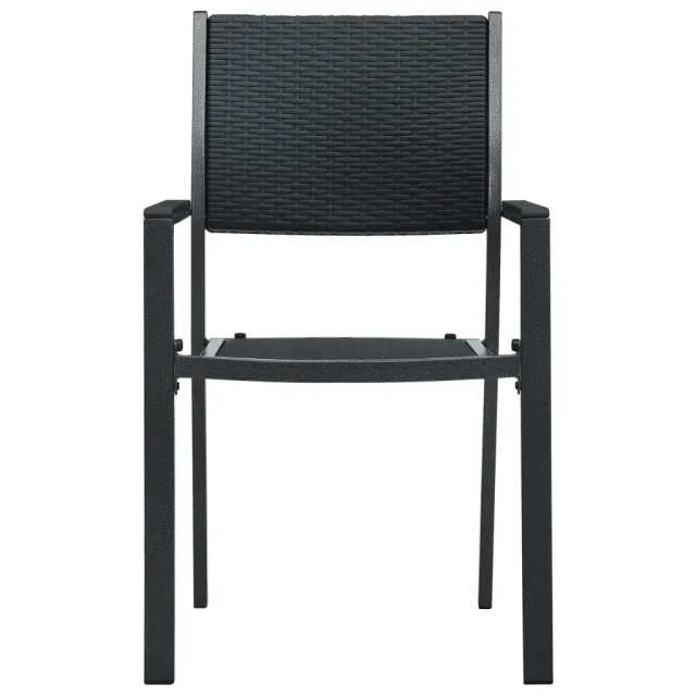 Ensemble à manger de jardin 9 pcs Noir