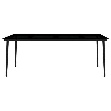 Ensemble à manger de jardin 9 pcs Noir