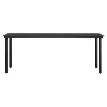 Ensemble à manger de jardin avec coussins 9 pcs noir