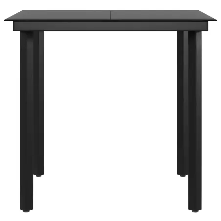 Ensemble à manger de jardin et coussins 5pcs Gris/noir