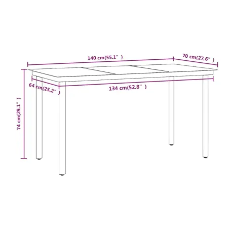 Ensemble à manger de jardin coussins 7pcs Gris et noir