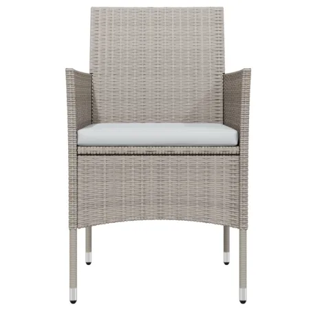 Ensemble à manger de jardin coussins 5 pcs Beige/noir