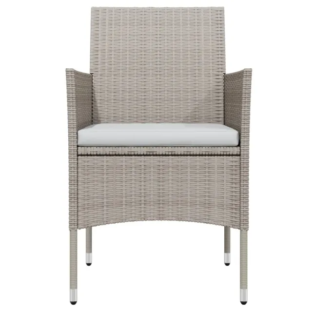 Ensemble à manger de jardin coussins 7 pcs Beige/noir