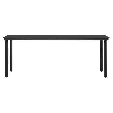 Ensemble à manger de jardin coussins 7 pcs Marron/noir