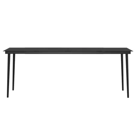 Ensemble à manger de jardin avec coussins 7 pcs Noir