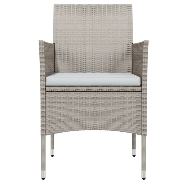 Ensemble à manger de jardin coussins 7 pcs Beige/noir