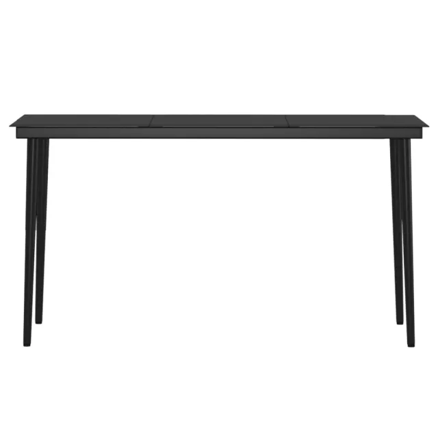 Ensemble à manger de jardin coussins 7 pcs Marron/noir