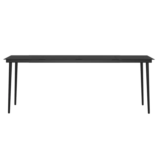 Ensemble à manger de jardin coussins 7 pcs Marron/noir