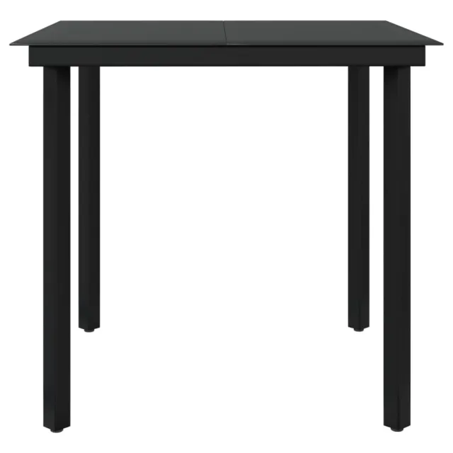 Ensemble à manger de jardin avec coussins 3 pcs noir